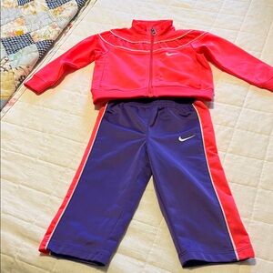 Nike Pink and Purple Toddler Girls Tracksuit